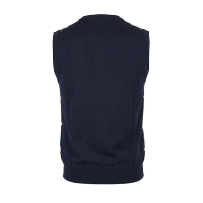 Malo Blue Cotton Men Sweater