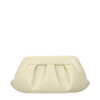 THEMOIRè Beige Leather Clutch Bag