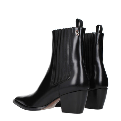 Christian Dior Black Leather Ankle Boots