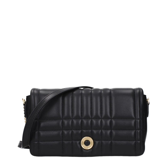 Burberry Umhängetasche aus schwarzem Leder