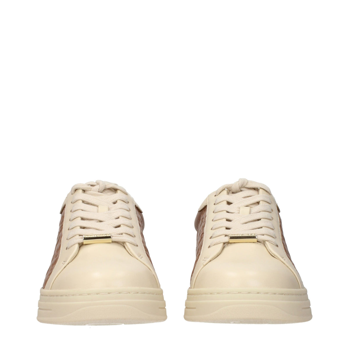 Jimmy Choo Beige Leder-Sneaker mit niedrigem Schaft