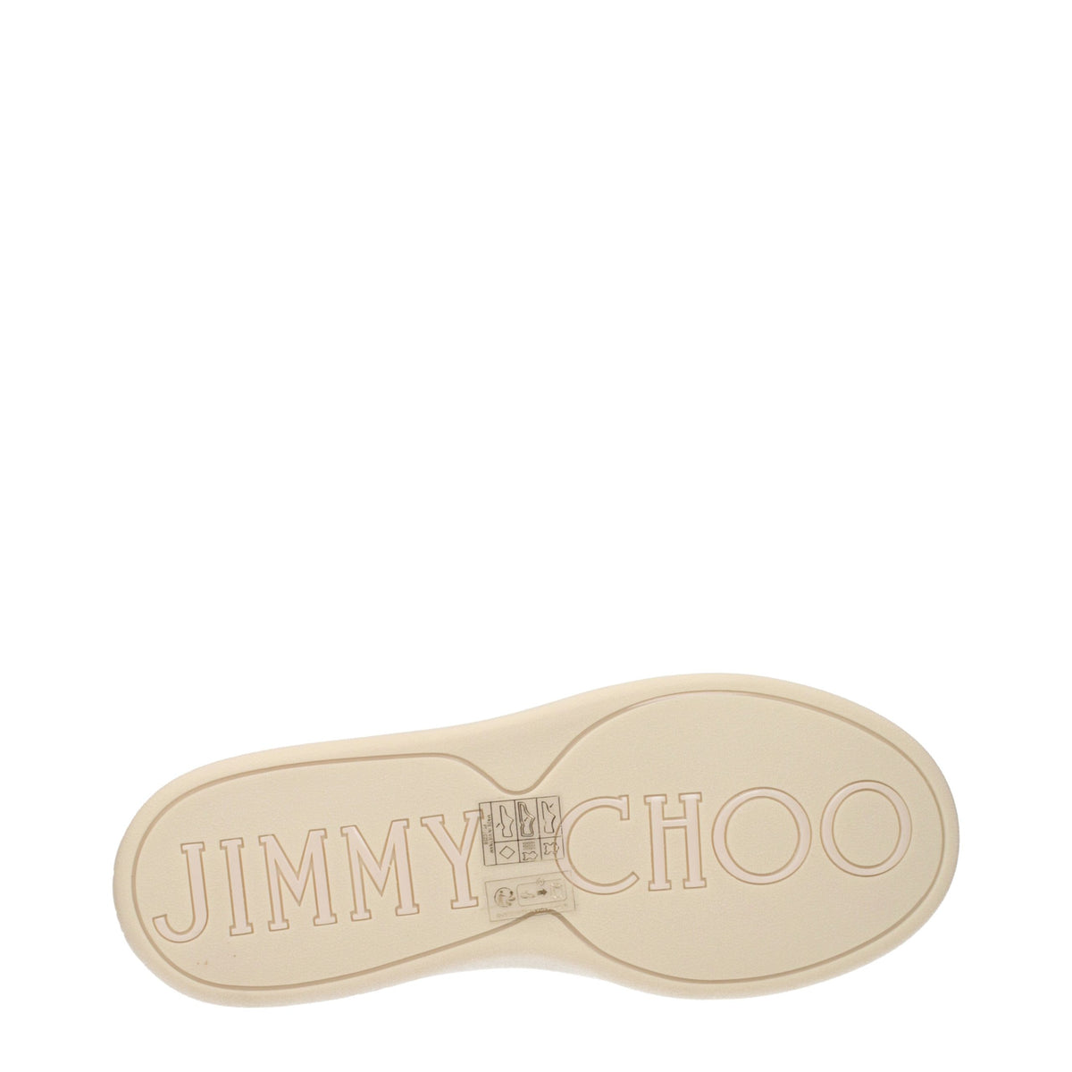 Jimmy Choo Beige Leder-Sneaker mit niedrigem Schaft