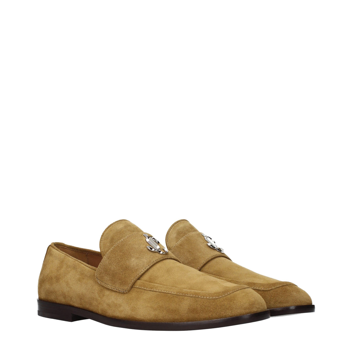 Jimmy Choo Braune Loafer aus Leder zum Hineinschlüpfen