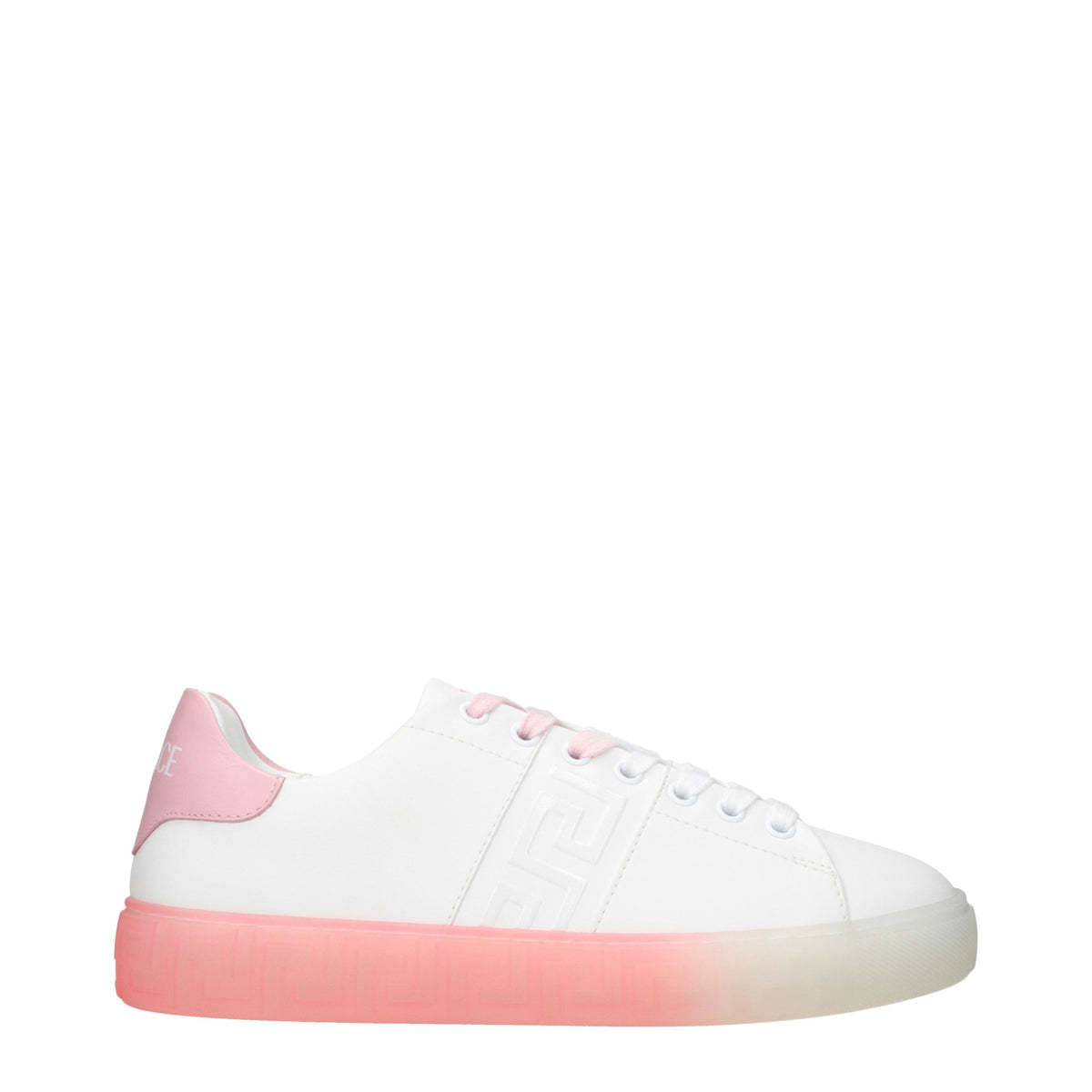 Versace Weiße Leder-Sneaker (Niedrig geschnitten)