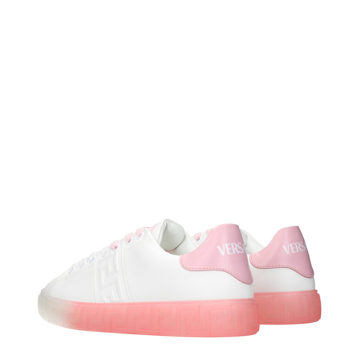 Versace Weiße Leder-Sneaker (Niedrig geschnitten)