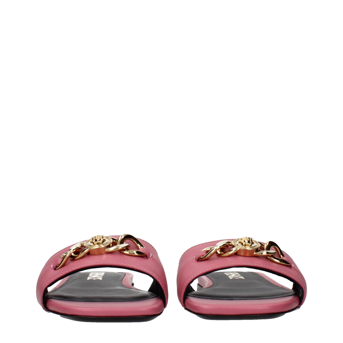 Versace Pantoletten aus rosafarbenem Leder