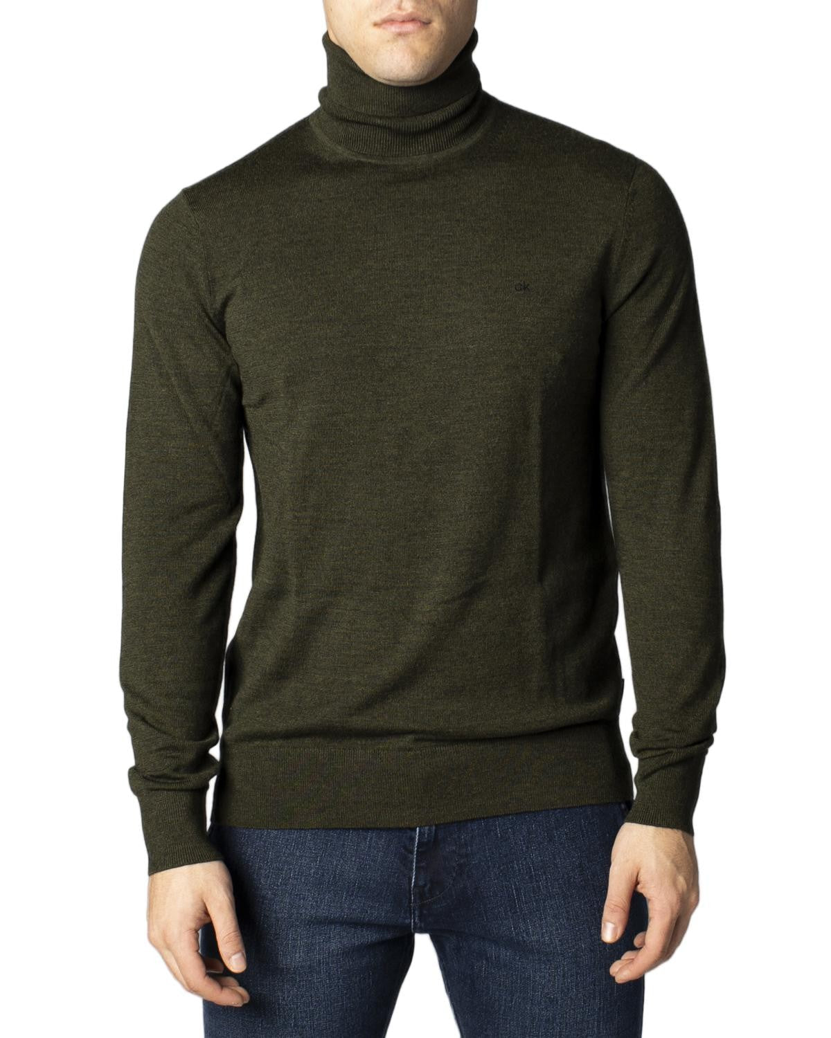 Calvin Klein Jeans Zweifarbiger Rollkragenpullover aus Baumwolle