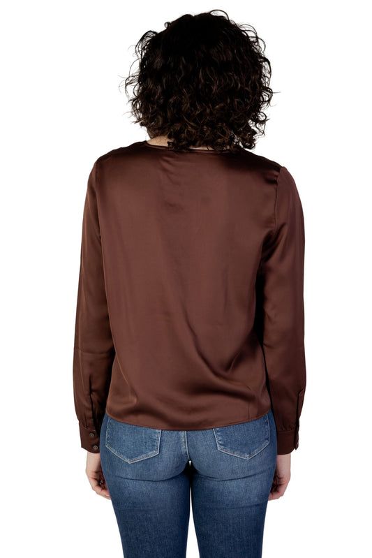 Vila Clothes Braune Polyesterbluse
