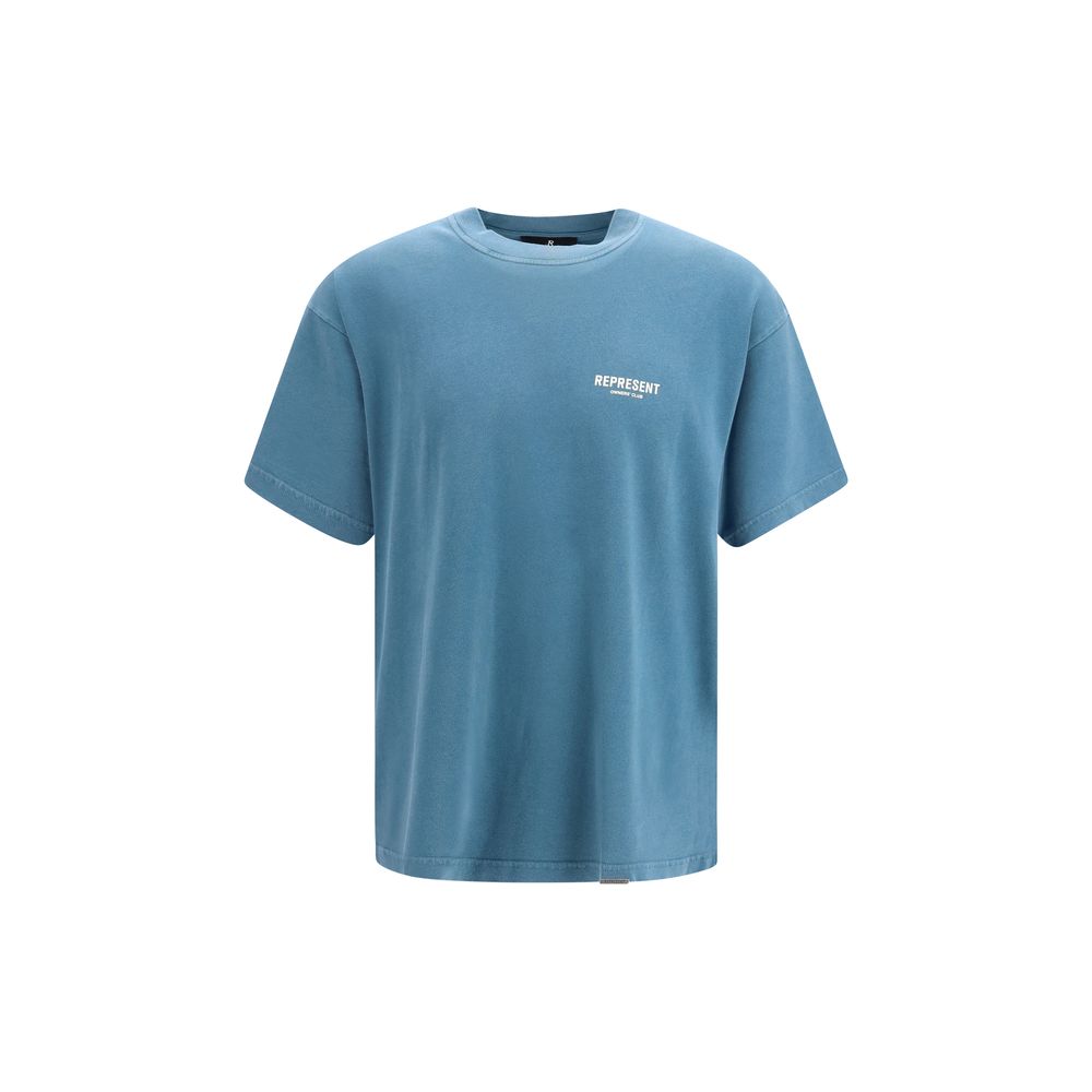 Represent Blue Cotton T-Shirt