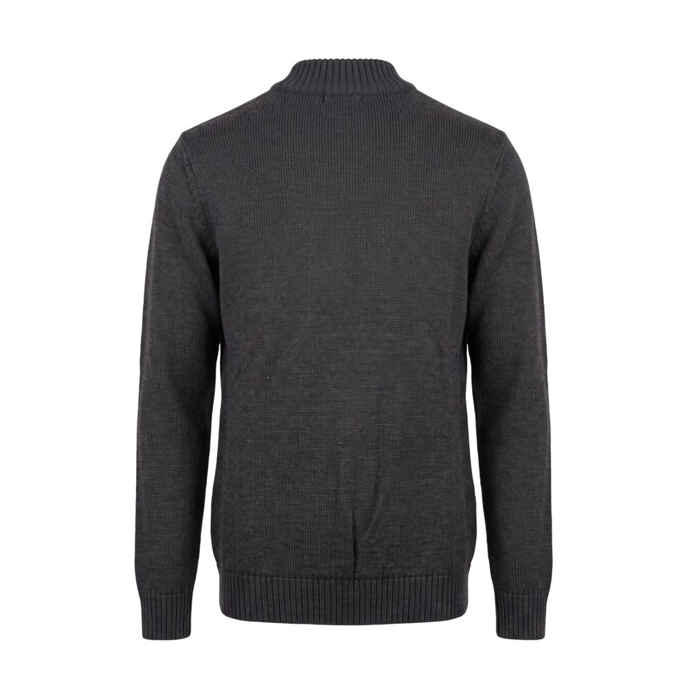 Roberto Pepe Luxury Grey Wool Men Sweater