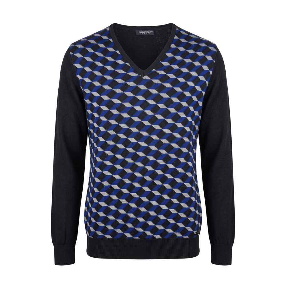 Roberto Pepe Luxury Blue Wool Men's Sweater