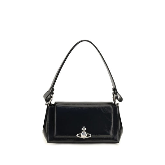 Vivienne Westwood Black Calf Leather Bos Taurus Shoulder Bag