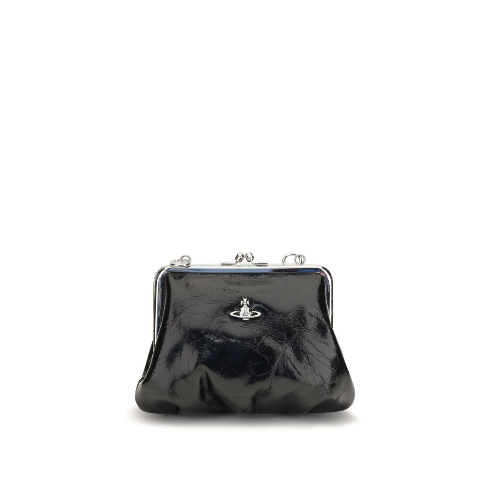 Vivienne Westwood Black Calf Leather Bos Taurus Handbag