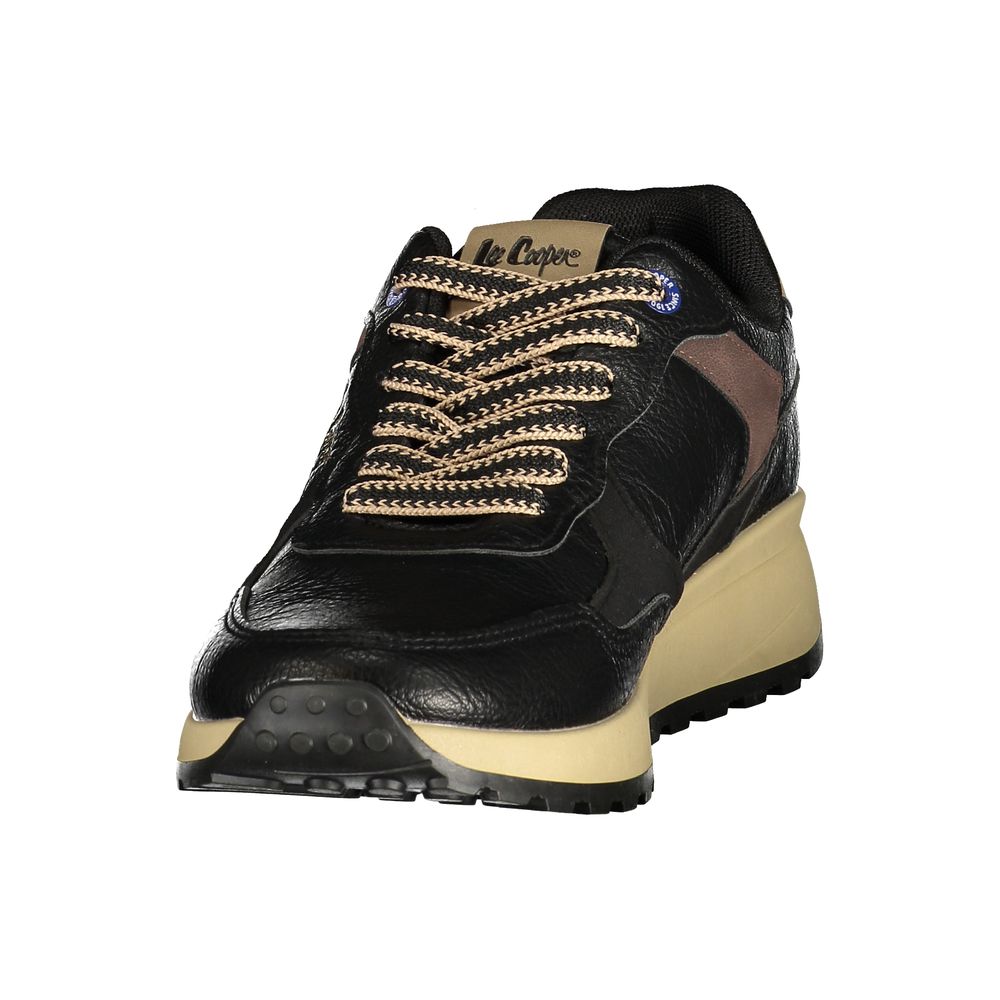 LEE COOPER Black Polyurethane Men's Sneaker