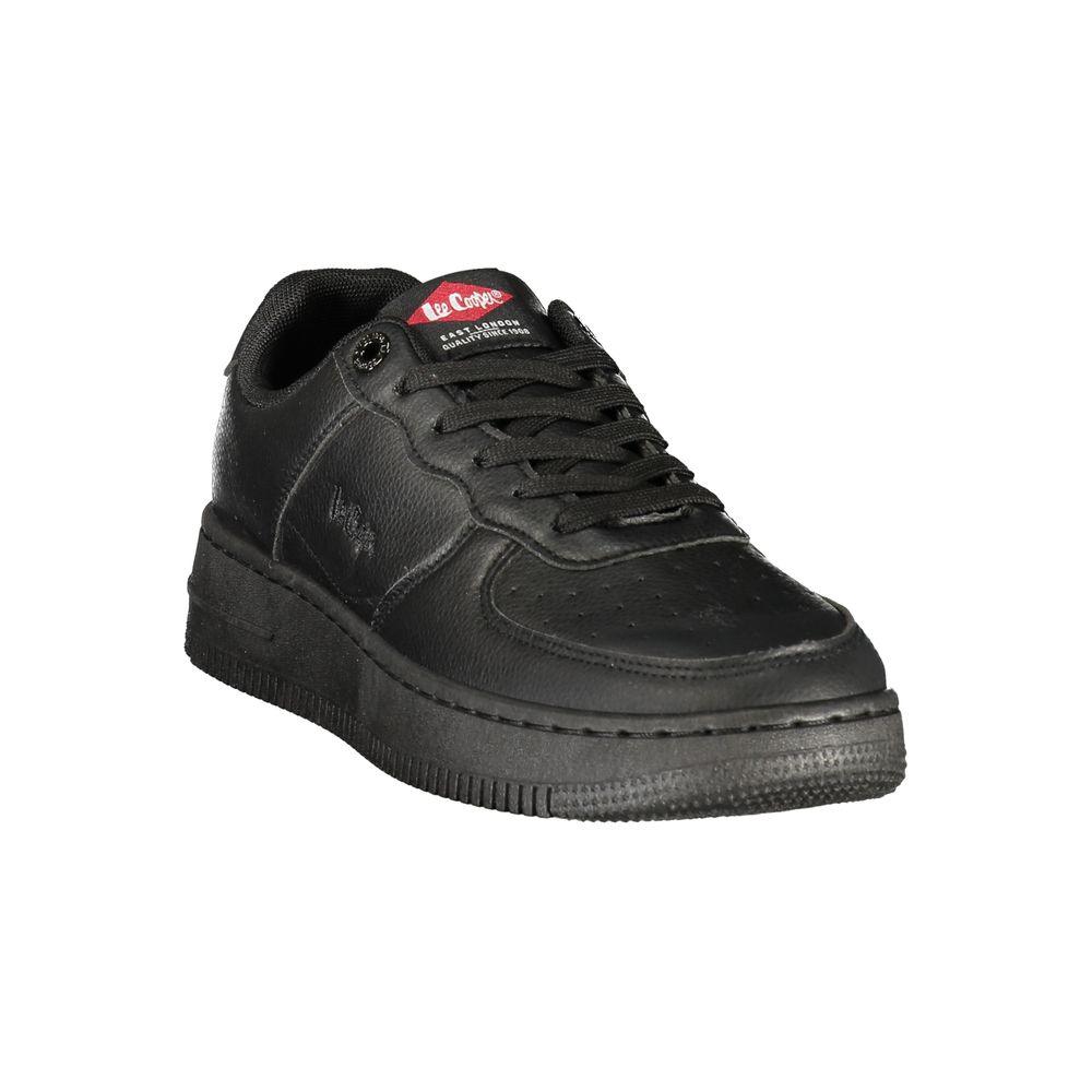 LEE COOPER Black Polyester Athletic Sneakers