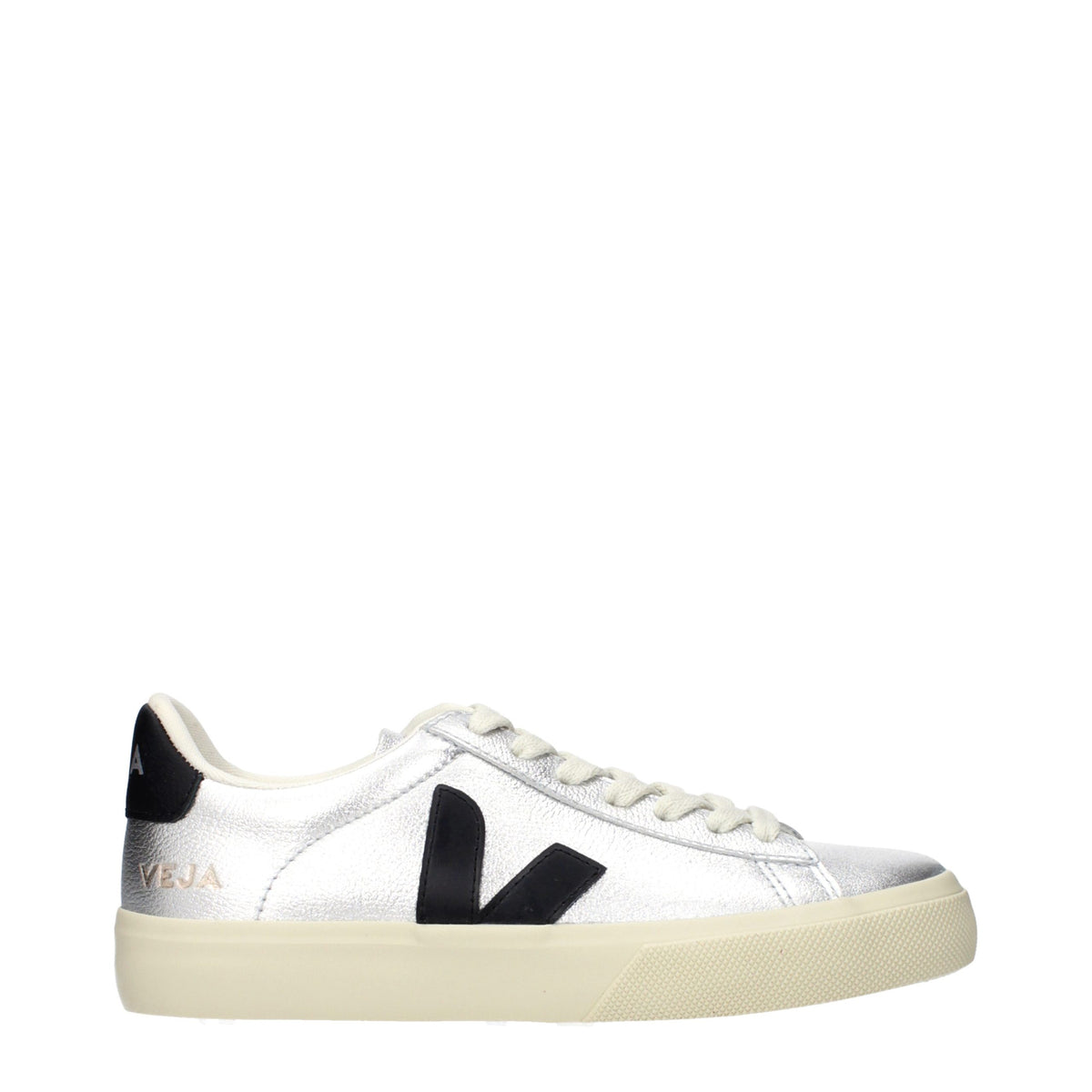 Veja Gray Leather Low Top Sneakers