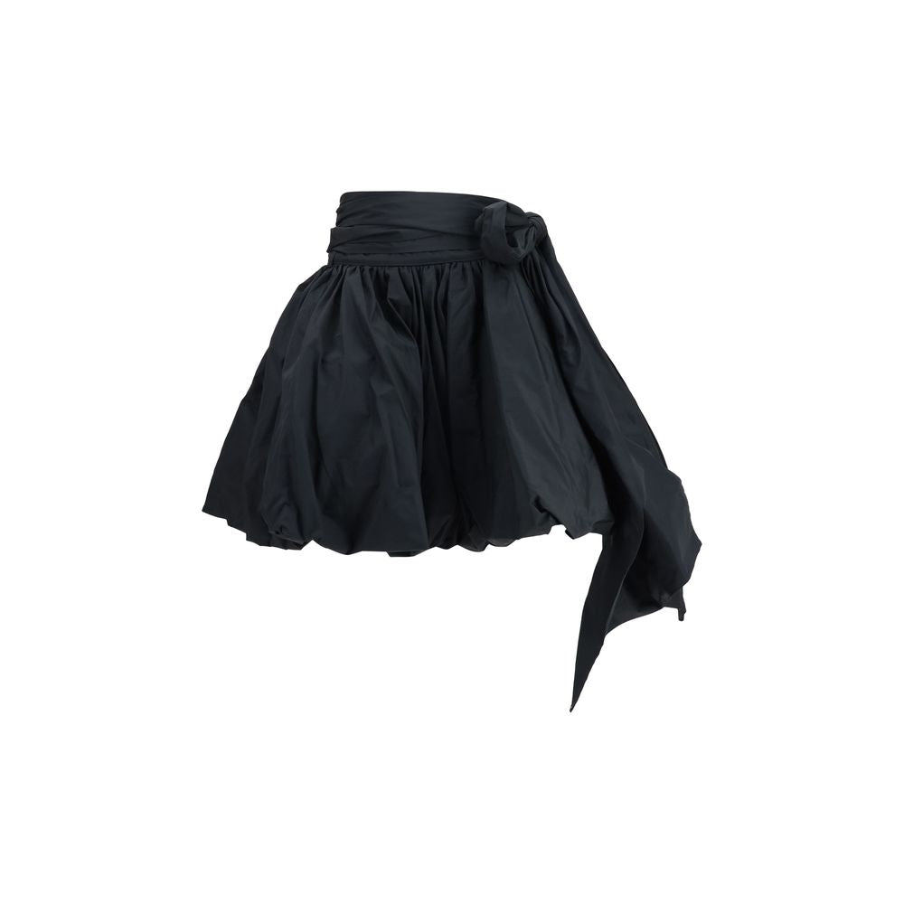 Blumarine Black Polyester Midi Skirt