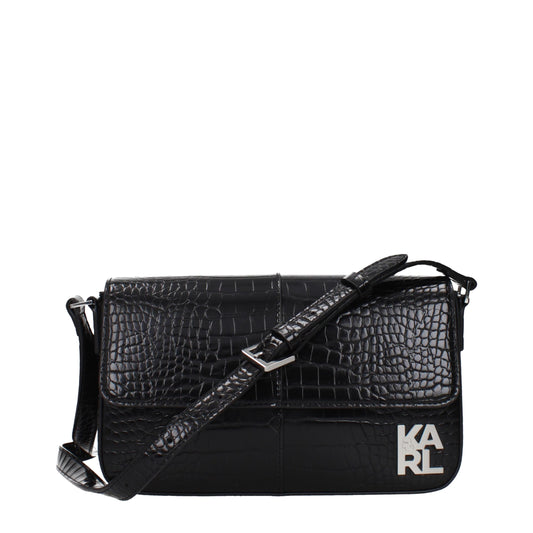 Karl Lagerfeld Black Polyethylene Shoulder Bag