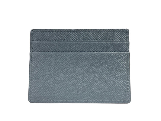 Burberry Sandon Business Small Grey Grained Leather Card Case Wallet