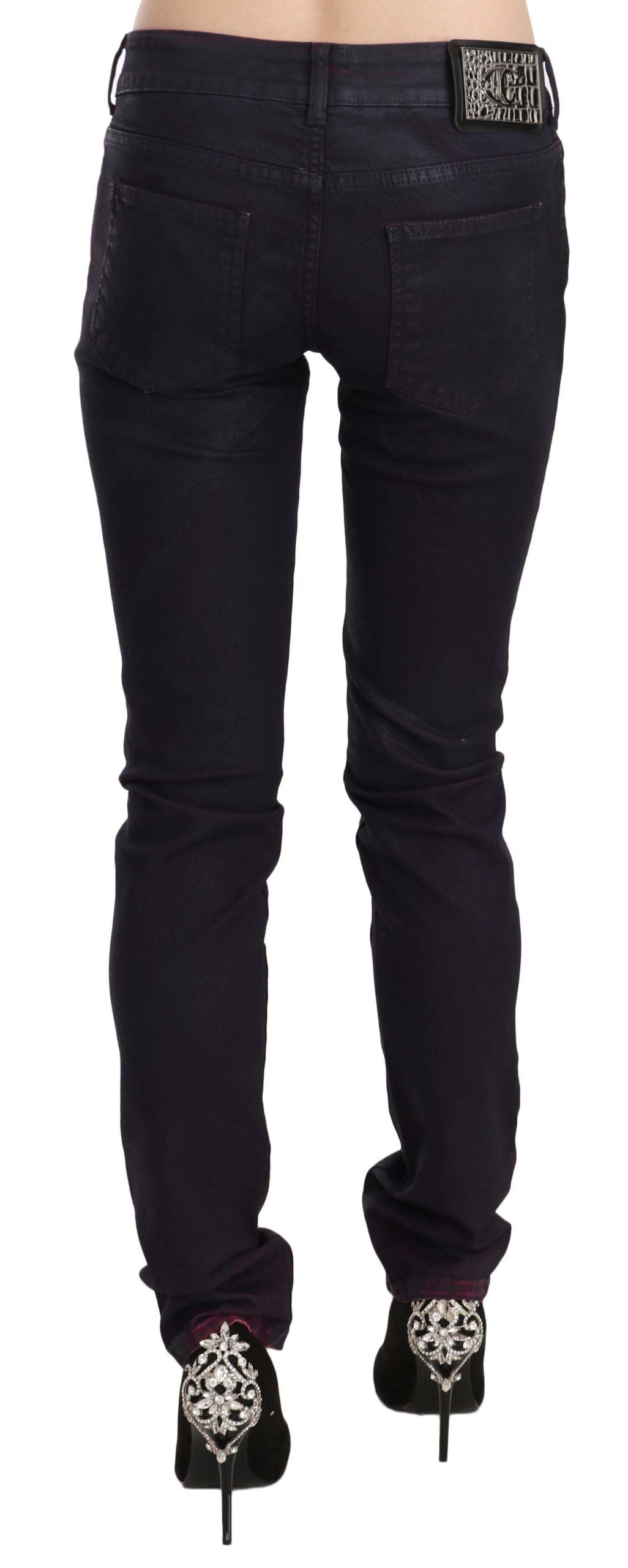 Just Cavalli – Schwarze Skinny-Jeans aus Baumwolle mit niedriger Taille
