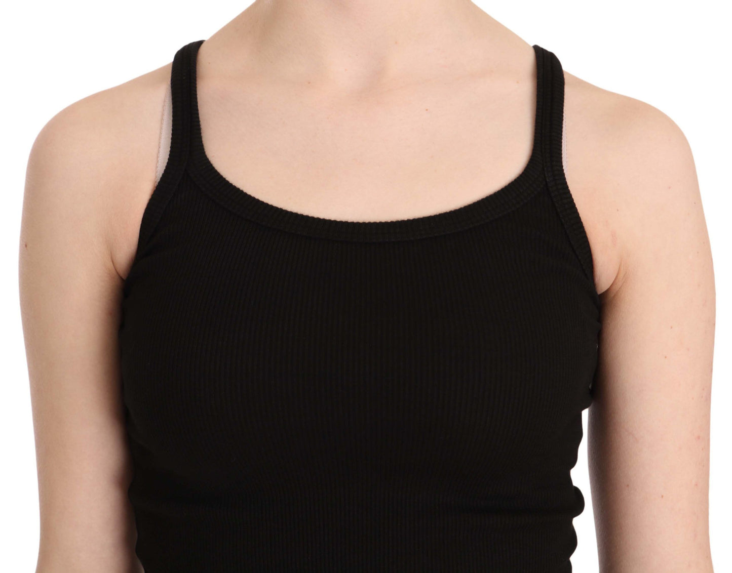 PINK MEMORIES Black Sleeveless Spaghetti Strap Blouse