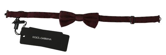 Dolce & Gabbana – Violette, gepunktete Papillon-Fliege aus Seide mit verstellbarem Hals