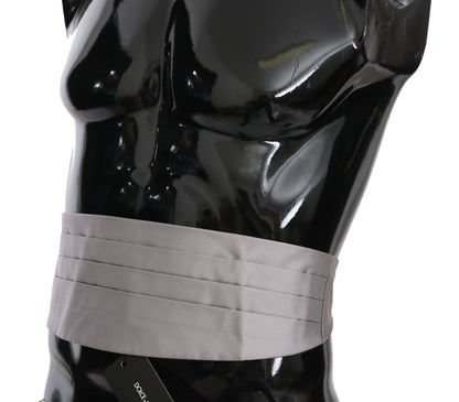 Dolce &amp; Gabbana Grauer Herren-Taillengürtel, 100 % Seide, Kummerbund