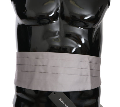 Dolce &amp; Gabbana Grauer Herren-Taillengürtel, 100 % Seide, Kummerbund
