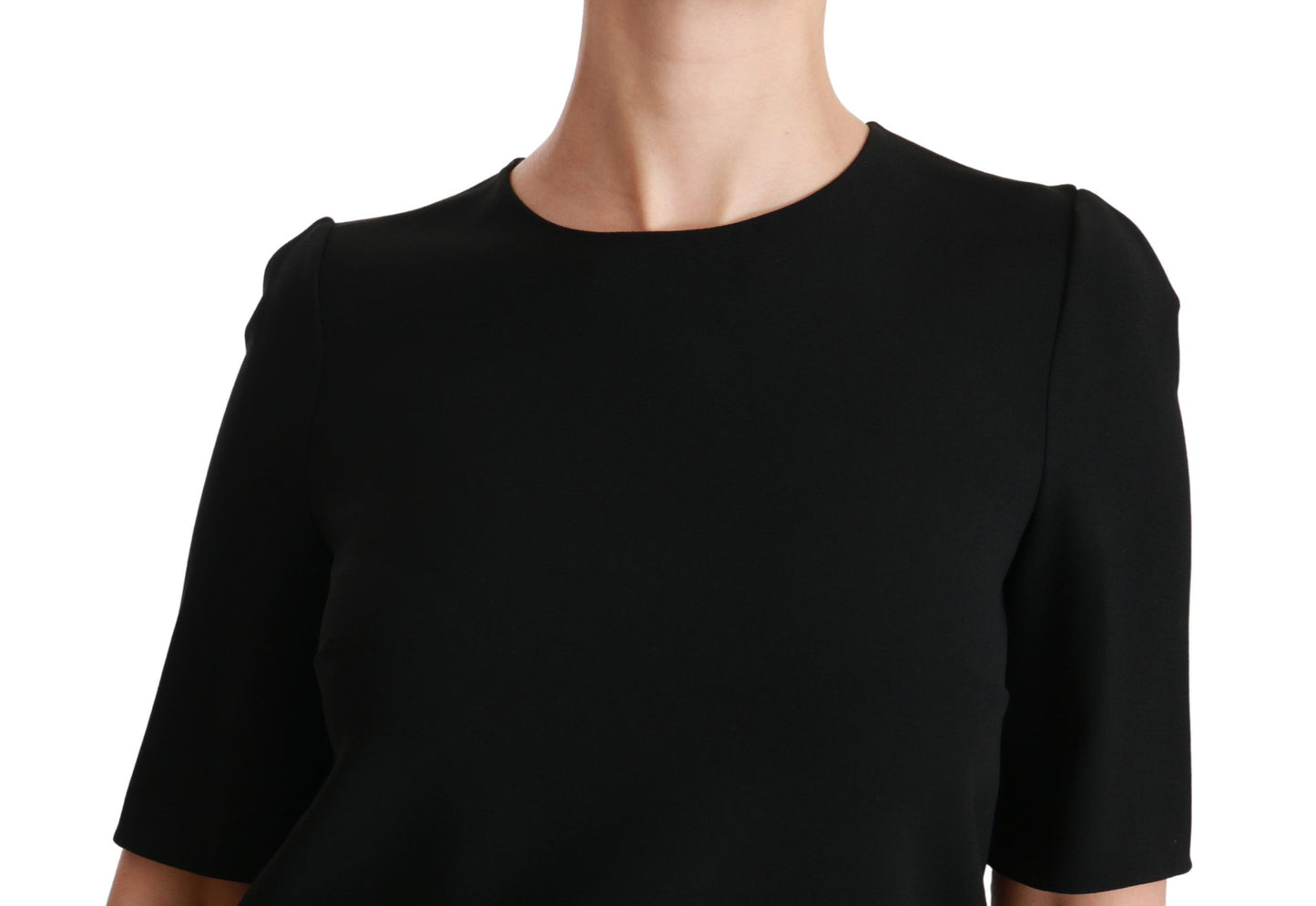 Dolce &amp; Gabbana Schwarze, kurzärmlige Freizeit-Stretchbluse