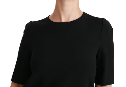 Dolce &amp; Gabbana Schwarze, kurzärmlige Freizeit-Stretchbluse