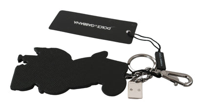 Dolce &amp; Gabbana Leder Dominico Stefano SICILY WESTERN Badge Schlüsselanhänger