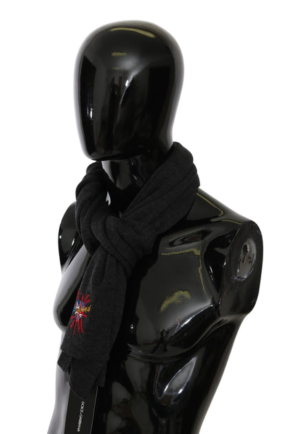 Dolce &amp; Gabbana Grauer #DGLovesLondon Wollwickelschal