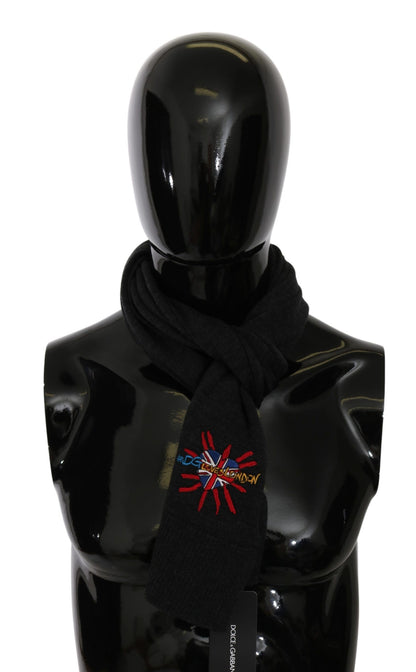 Dolce &amp; Gabbana Grauer #DGLovesLondon Wickelschal Wollschal