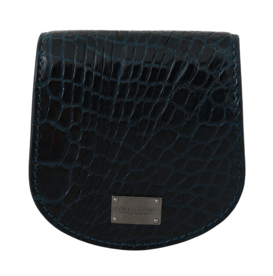 Dolce &amp; Gabbana Blue Exotic Skins Kondometui-Haltertasche