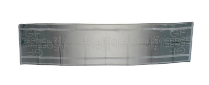 GF Ferre Grauer Foulard aus Wolle und Viskose mit gemustertem Markenschal