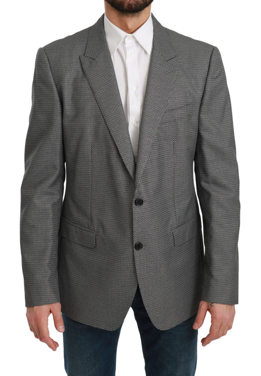 Dolce &amp; Gabbana – Grauer, schmal geschnittener MARTINI-Blazer