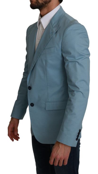 Dolce &amp; Gabbana Blaue Slim Fit Manteljacke MARTINI Blazer