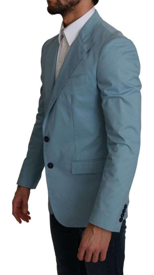 Dolce &amp; Gabbana Blaue Slim Fit Manteljacke MARTINI Blazer