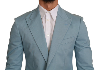 Dolce &amp; Gabbana Blaue Slim Fit Manteljacke MARTINI Blazer