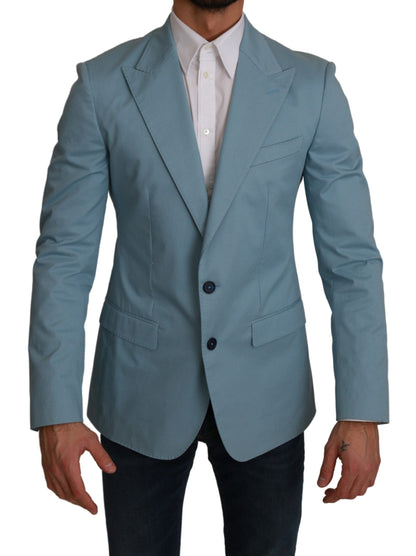 Dolce &amp; Gabbana Blaue Slim Fit Manteljacke MARTINI Blazer