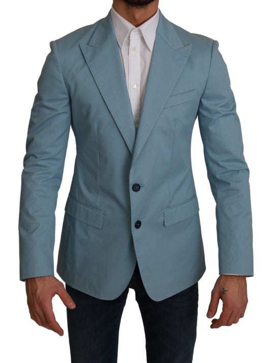Dolce &amp; Gabbana Blaue Slim Fit Manteljacke MARTINI Blazer
