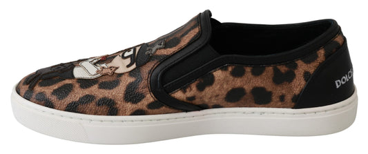 Dolce &amp; Gabbana Leder Leopard #dgfamily Loafer Schuhe