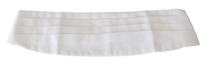 Dolce &amp; Gabbana Weißer Herren-Taillengürtel aus Baumwolle, Kummerbund