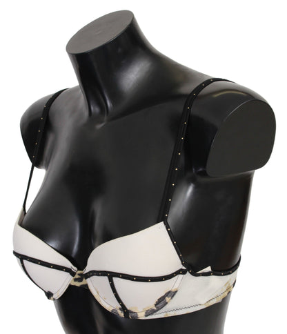 Just Cavalli White Polyester Spandex Push Up Bra Underwear
