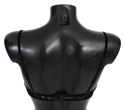 Ermanno Scervino Black Mesh Balconcino Bra Nylon  Underwear