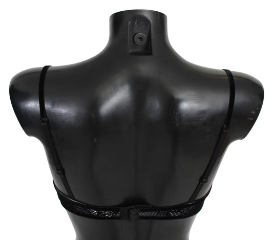 Ermanno Scervino Black Mesh Balconcino Bra Nylon  Underwear