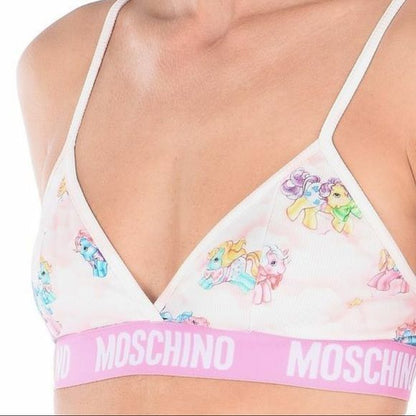 Moschino White My Little Pony Bra Briefs Set Two Piece Bikini