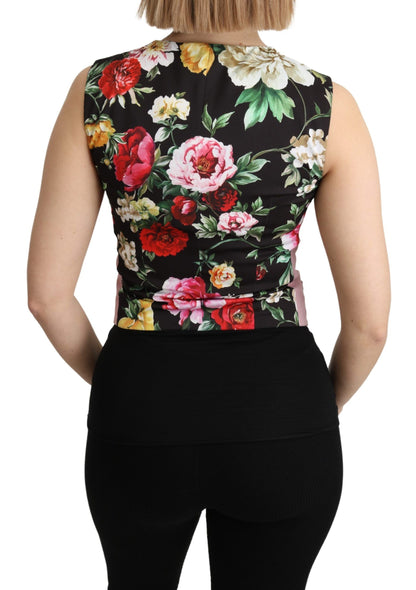 Dolce &amp; Gabbana Rosa ärmellose Weste Weste Baumwolltop