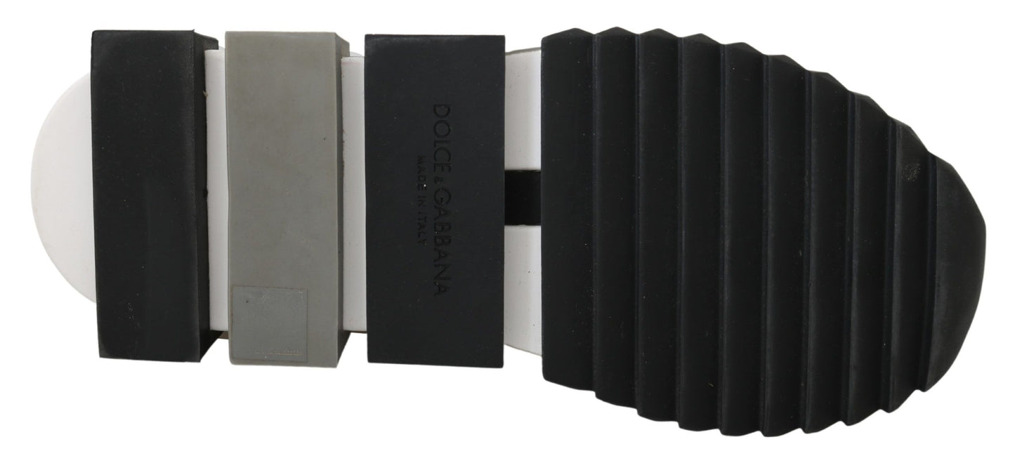 Dolce &amp; Gabbana Schwarze, mehrfarbige Kristall-Sneakers