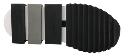 Dolce &amp; Gabbana Schwarze, mehrfarbige Kristall-Sneakers